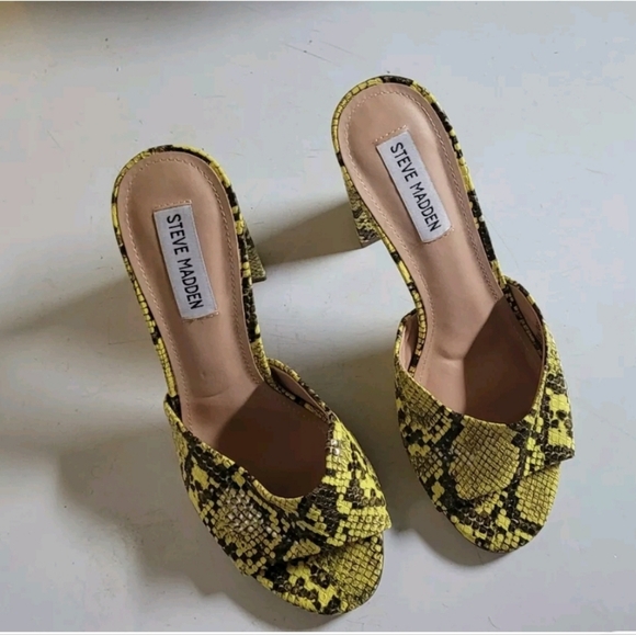 Steve Madden Snake Print Mules - Picture 3 of 6